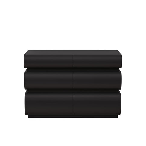 Minimalist Modern 6 Drawer Dresser, Handle Free Design With Wide Storage