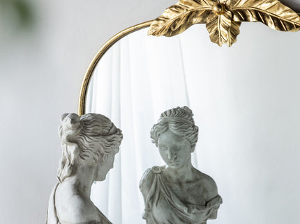 Arched Wall Mirror With Metal Frame, Wall Mirror For Living Room