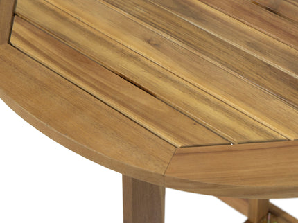 Outdoor Half Round Folding Acacia Wood Bistro Table