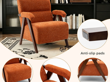 Modern Accent Chair With Tufted Armchair For Reading Room
