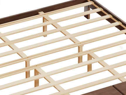 Sleigh Bed Frame With Tall Headboard And Storage Bench