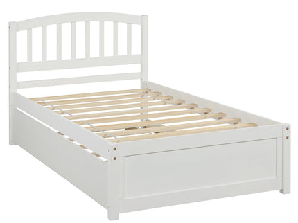 Platform Bed Wood Bed Frame With Trundle