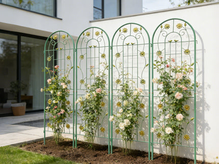 Metal Garden Trellis Rustproof Trellis For Climbing Plant Outdoor Flower Support