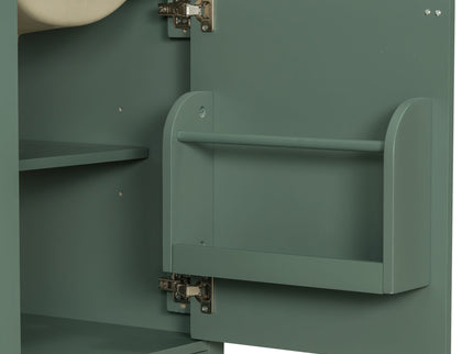 Bathroom Vanity With Sink, Soft Close Door, Adjustable U-Shaped Shelf