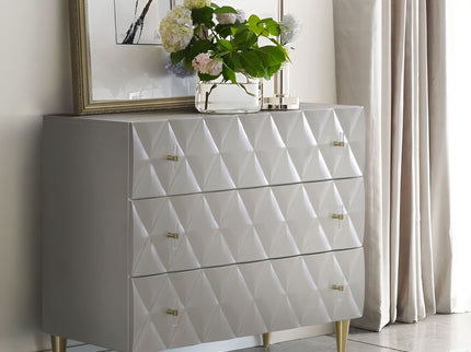 Anson - Console Cabinet - Silver / Champagne