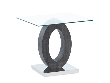 Tracker - End Table - Brown White