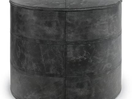 Connor - Handcrafted Round Pouf
