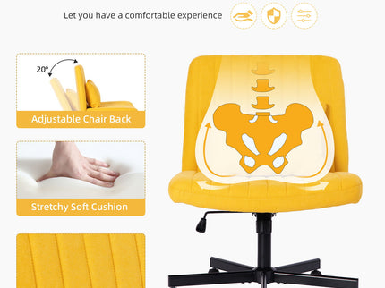 Criss Cross Office Chair With Adjustable Height, Ergonomic Design