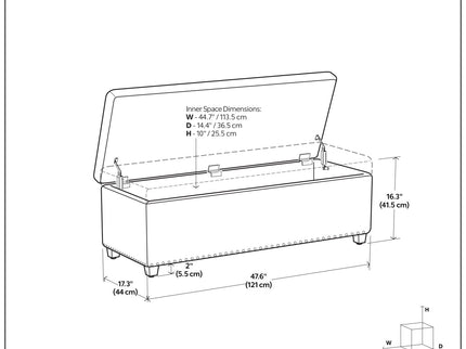 Hamilton - Upholstered Storage Ottoman