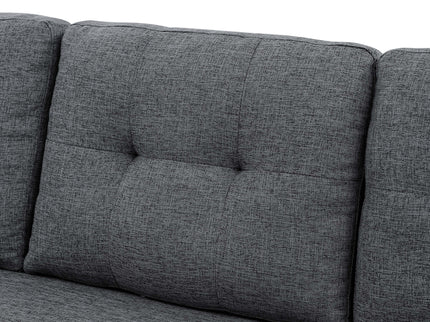 Upholstered Sleeper Sofa With Reversible Storage Chaise - Dark Gray