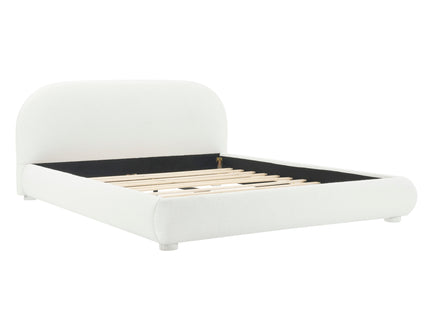 Upholstered Simple Modern Bedroom Bed With Curved Headboard