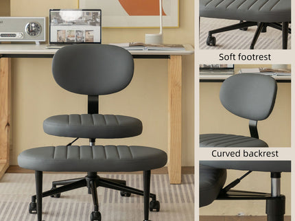 Ergonomic Cross Legged Office Chair With Back Support