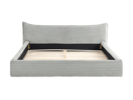 Modern Upholstered Bed Frame With Curved Headboard