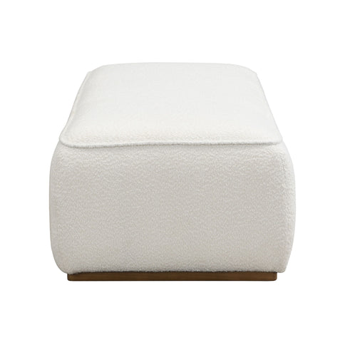 Grainy Footstool For Home - Beige