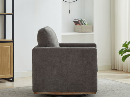 Square Upholstered Swivel Accent Chair