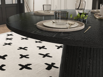 Round Dining Table With Strip Base