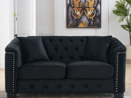 Modern Chesterfield Sofa With Tufted Backrest For Living Room