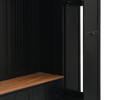 Entryway Hall Tree With Storage Bench, Coat Rack Shoe Bench With Cabinets