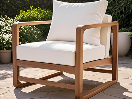 Outdoor Lounge Chair With Oversized Cushion Set For Patio