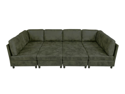 Upholstered Modular Sectional With Custom Configuration And Removable Cushions