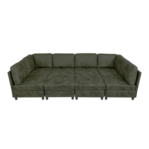 Upholstered Modular Sectional With Custom Configuration And Removable Cushions