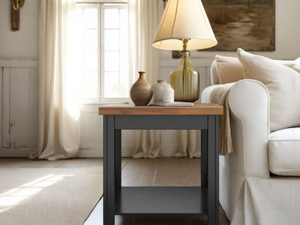 Side Table - Black / Whiskey