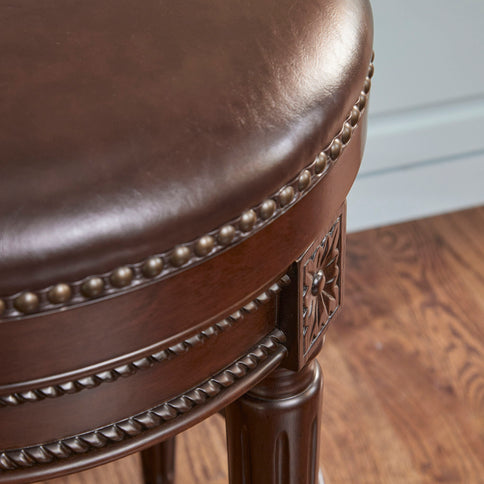 Rustic Elegance Backless Swivel Stool