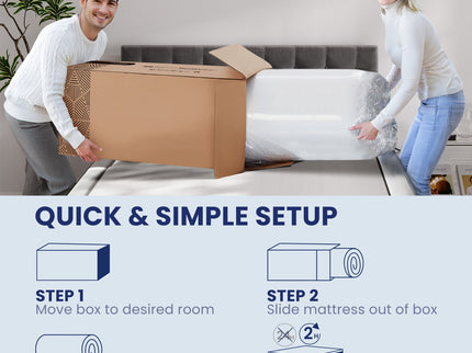 14" King Mattress Hotel Collection Hybrid Mattress With Gel Memory Foam & Pocket Springs - Brown / White