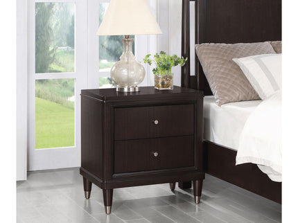 Niguel - 2 Drawer Nightstand With Felt Lined Top Drawer - Brown