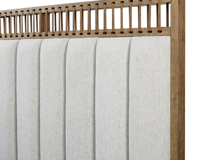 Elegant Design Upholstered And Strap Panel Bed