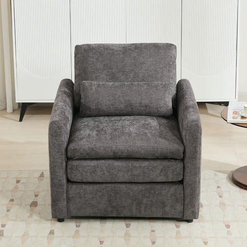 Cozy Upholstered Cushion Armchair For Living Room