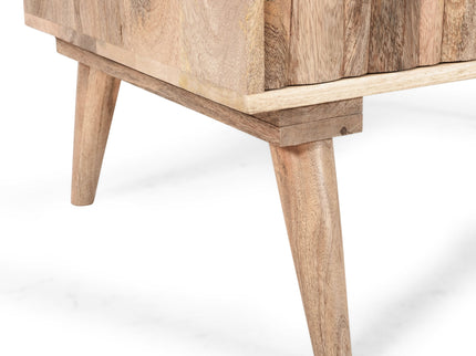 Stylish Style 2 Drawer 2 Door Cabinet, Mango Wood - Natural