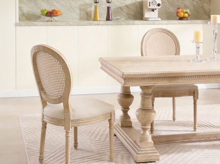 French Country Dining Chairs & Round Back (Set of 2)