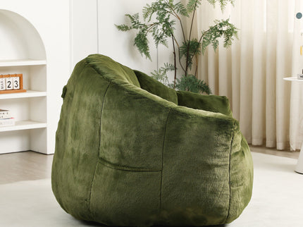 Beanbag Chair, Beanbag Sofa Chair With Armrests Stuffed High Density Foam