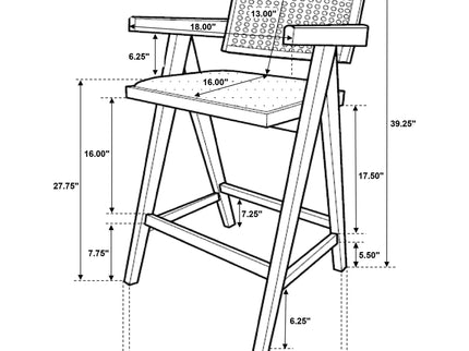 Remy - Bar Chair (Set of 2) With Upholstery - Walnut