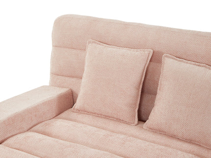 Chaise Bed Lounge Sofa Chair With Adjustable Backrest And LED Light Strip