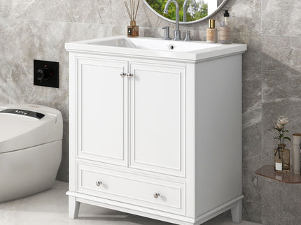 Modern Bathroom Vanity With Sink Combo, Multi Functional Cabinet With Doors And Drawer