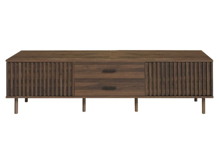 TV Stand For TVs Up To 80", Media Entertainment Center With Ample Storage - Dark Brown