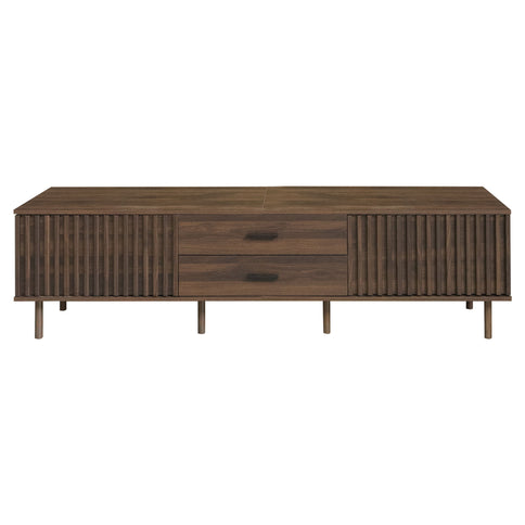 TV Stand For TVs Up To 80", Media Entertainment Center With Ample Storage - Dark Brown