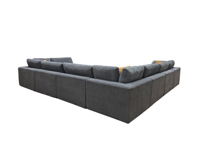 Custom Configuration Modular Sectional & Toss Pillows