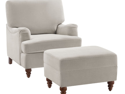 Candor - Chair And Ottoman Set - Beige