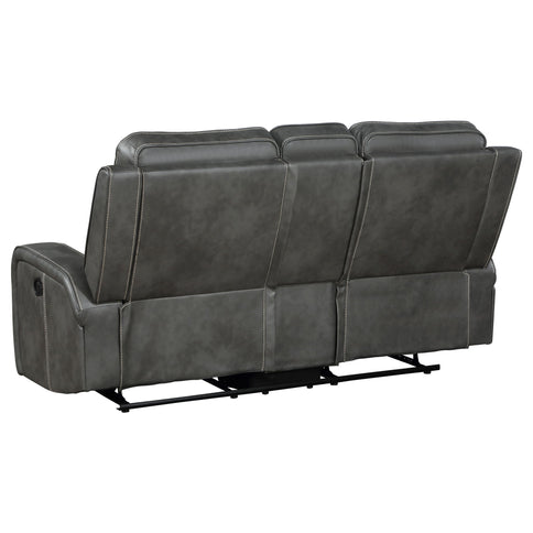 Forrest - Motion Reclining Loveseat With Console - Gray