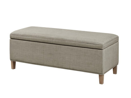 Caymus - Rectangular Soft Close Storage Bench - Light Gray