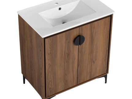 Modern Bathroom Vanity With Top Sink, Engineered Wood Storage Cabinet