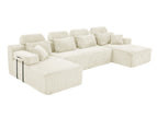 White / U-Shaped Sectional