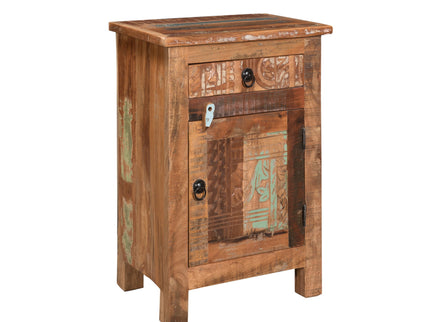 Carved Side Table - Natural