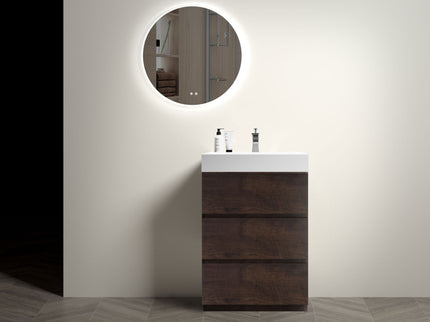 Alice - Bathroom Vanity With Large Storage Freestanding Bathroom Vanity, Sink For Modern Bathroom, One-Piece Sink Basin Without Drain And Faucet
