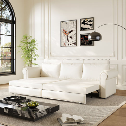 Chesterfield Sofa & Pull Out Bed