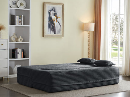 Floor Convertible Sleeper Sofa Bed With 2 Pillows