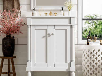 Bathroom Vanity With Top Sink, 2 Tier Storage Cabinet